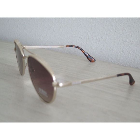 Guess GF0350 Women's Gold Tone Metal Frame Brown Gradient Aviator Sunglasses - Picture 7 of 11